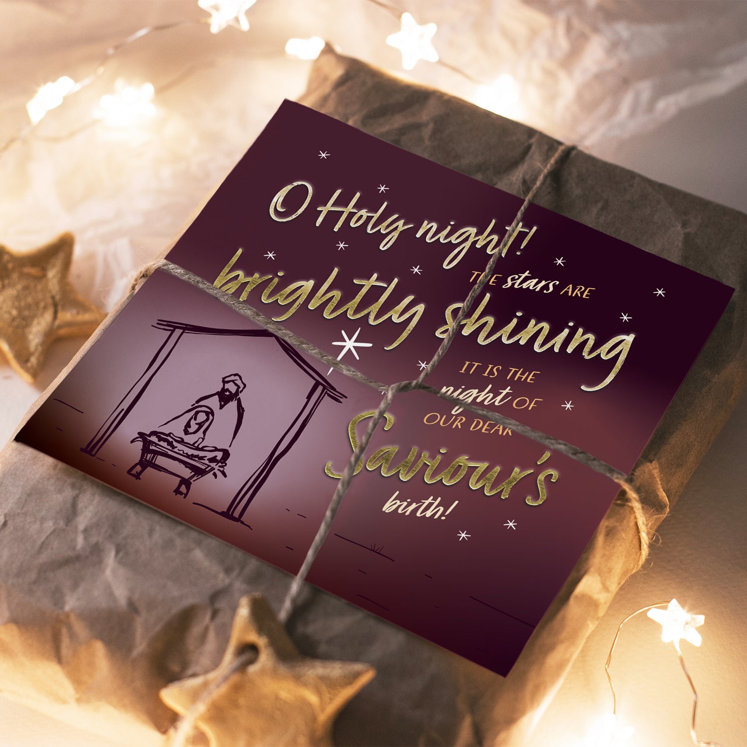 Compassion Christmas Card: Brightly Shining (pack of 10) - The Christian Gift Company