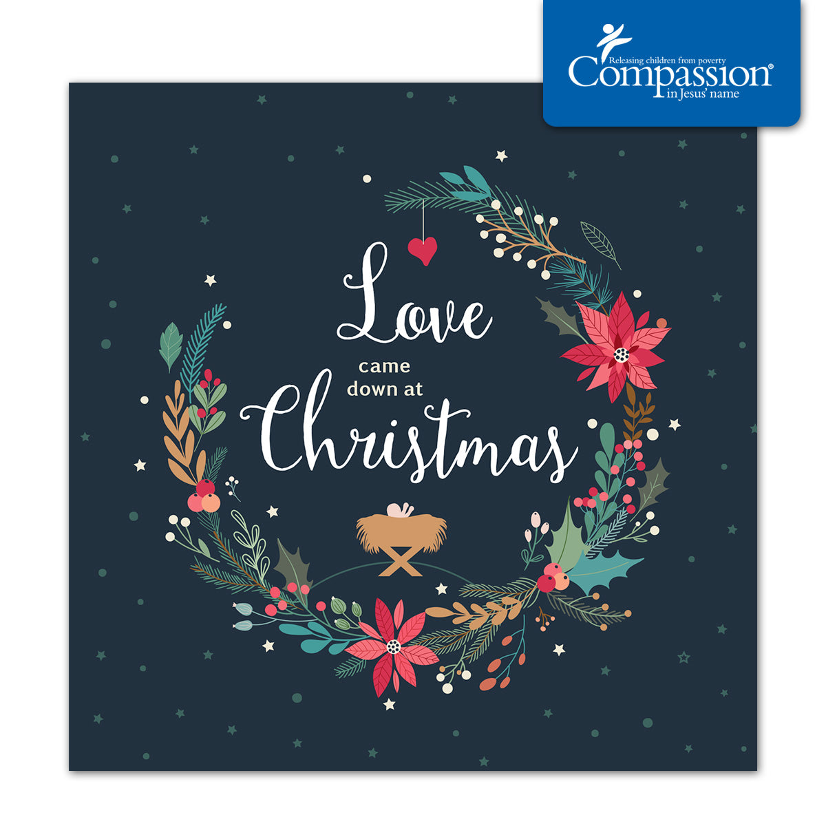 Compassion Christmas Card: Love Came Down (pack of 10) - The Christian Gift Company
