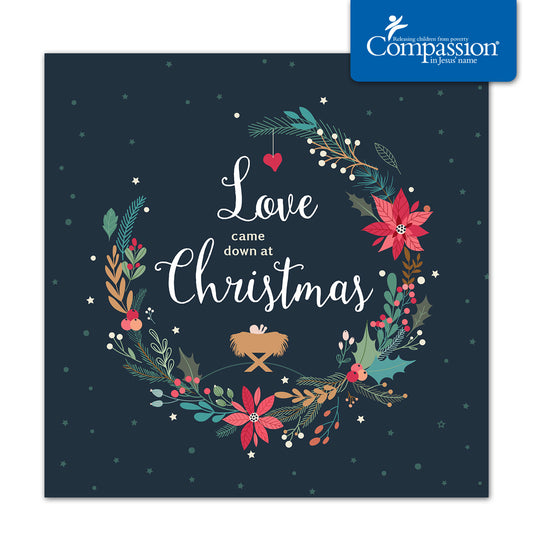 Compassion Christmas Card: Love Came Down (pack of 10) - The Christian Gift Company