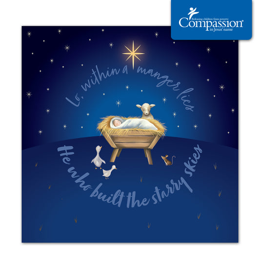Compassion Christmas Card: Within A Manger (pack of 10) - The Christian Gift Company
