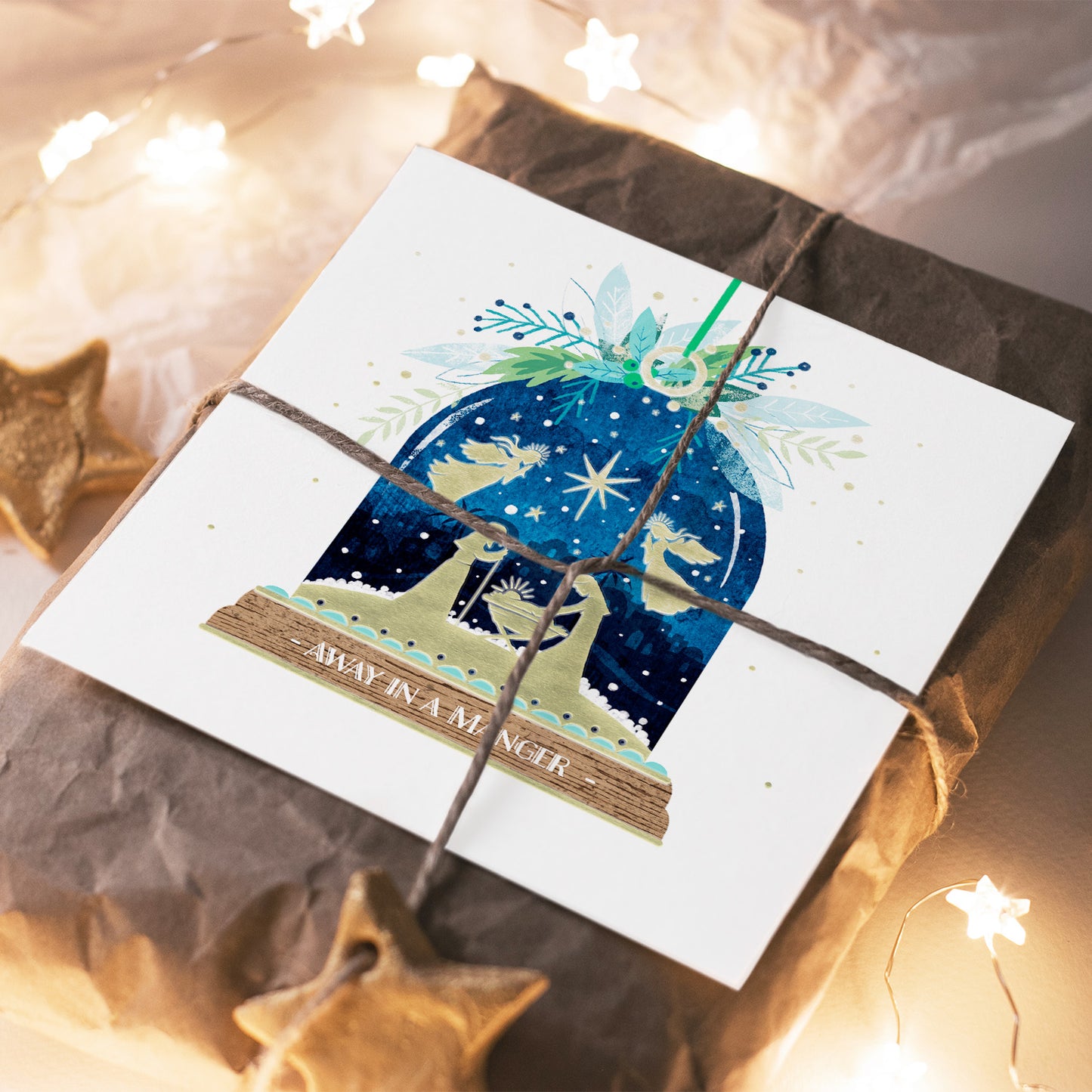 Compassion Christmas Card: Away In A Manger (pack of 10) - The Christian Gift Company