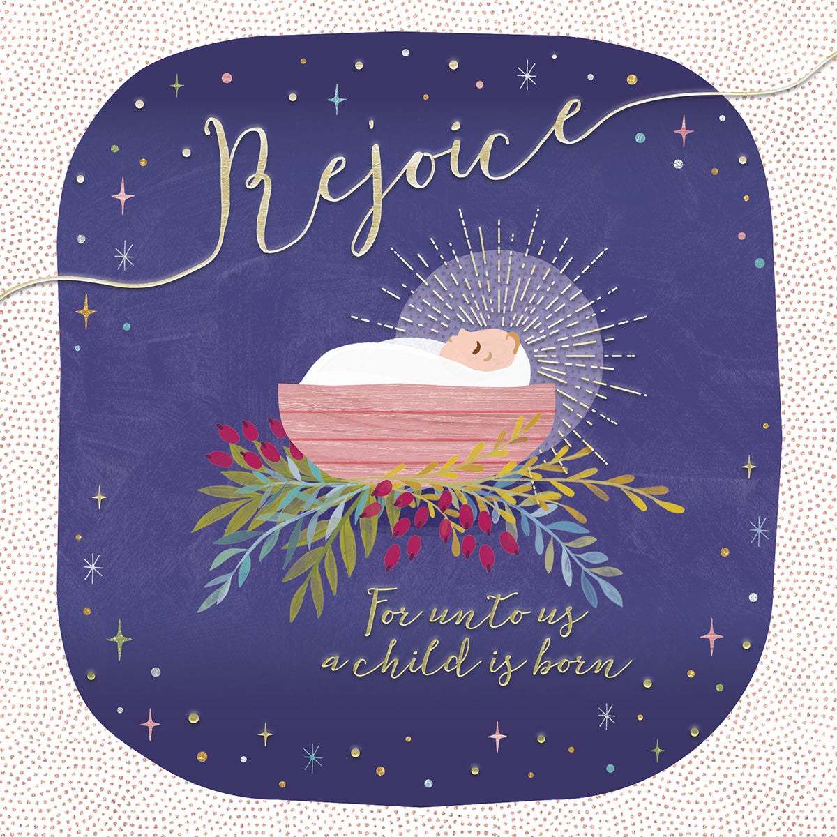 Compassion Christmas Card: Rejoice (pack of 10) - The Christian Gift Company