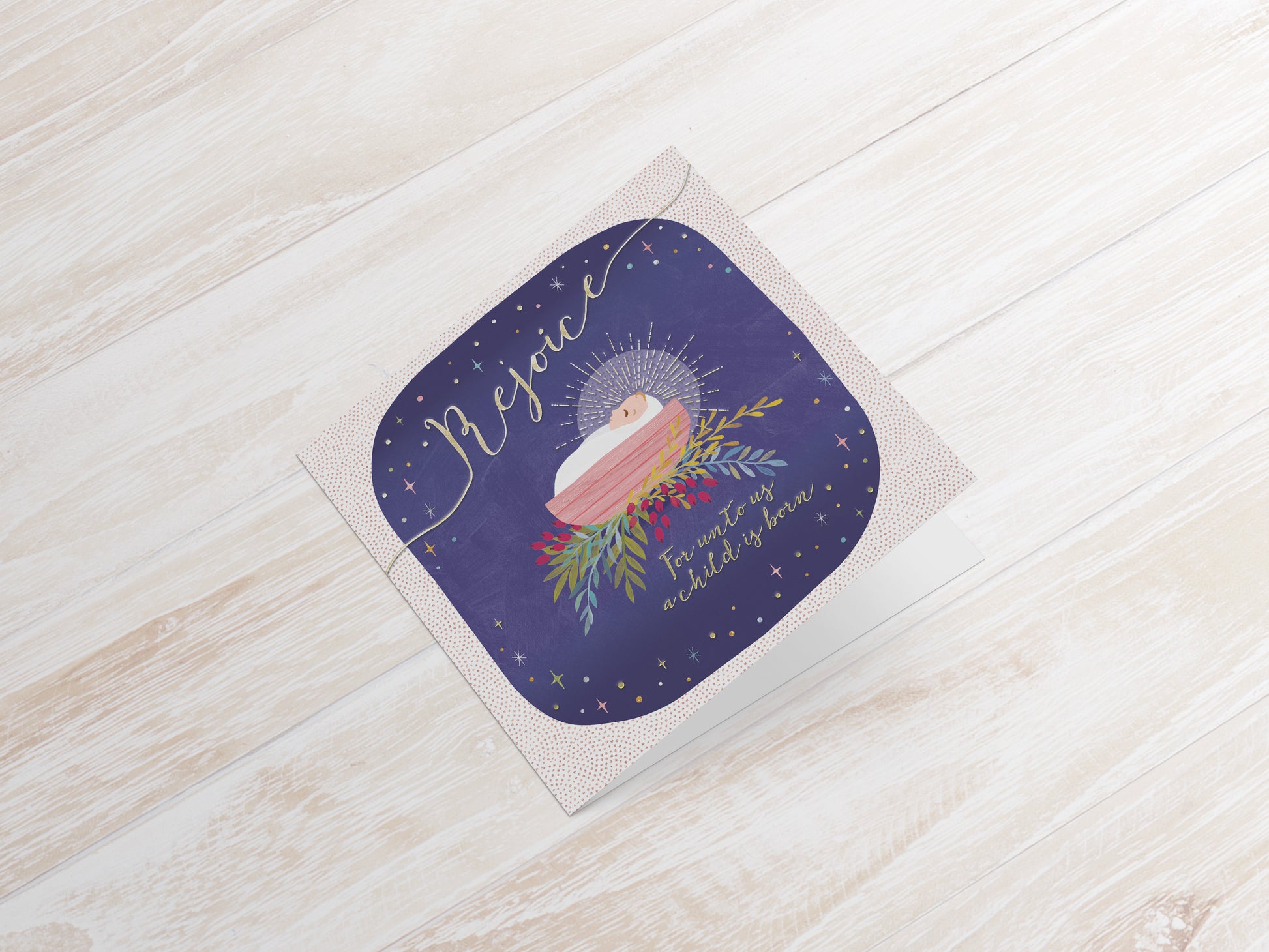 Compassion Christmas Card: Rejoice (pack of 10) - The Christian Gift Company