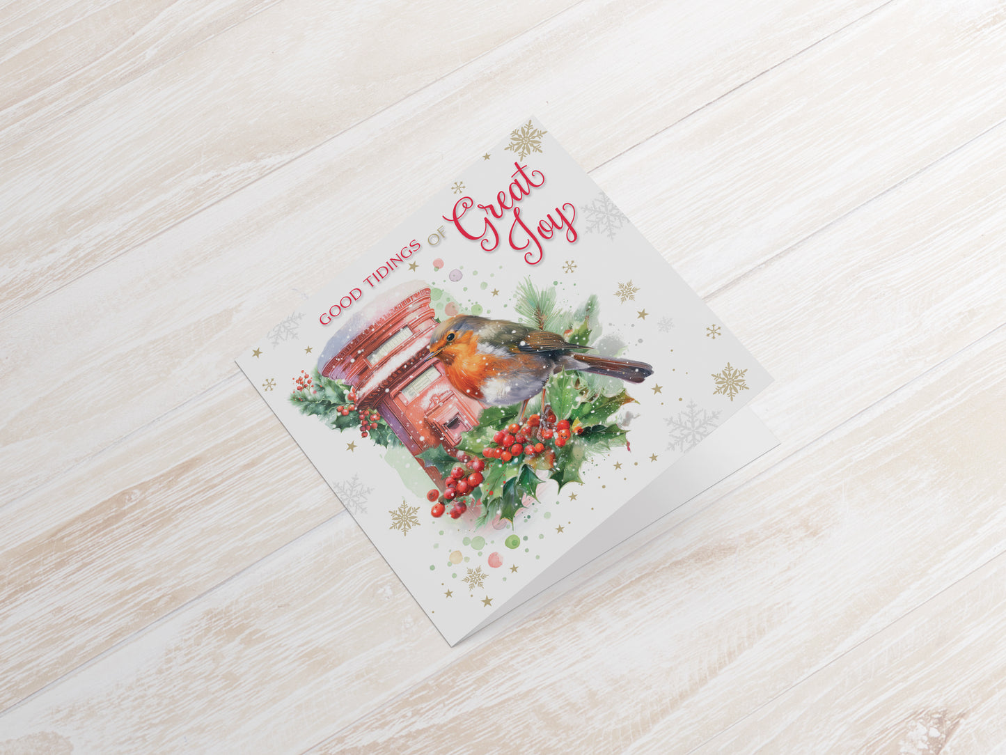 Compassion Christmas Card: Robin On Postbox (pack of 10) - The Christian Gift Company