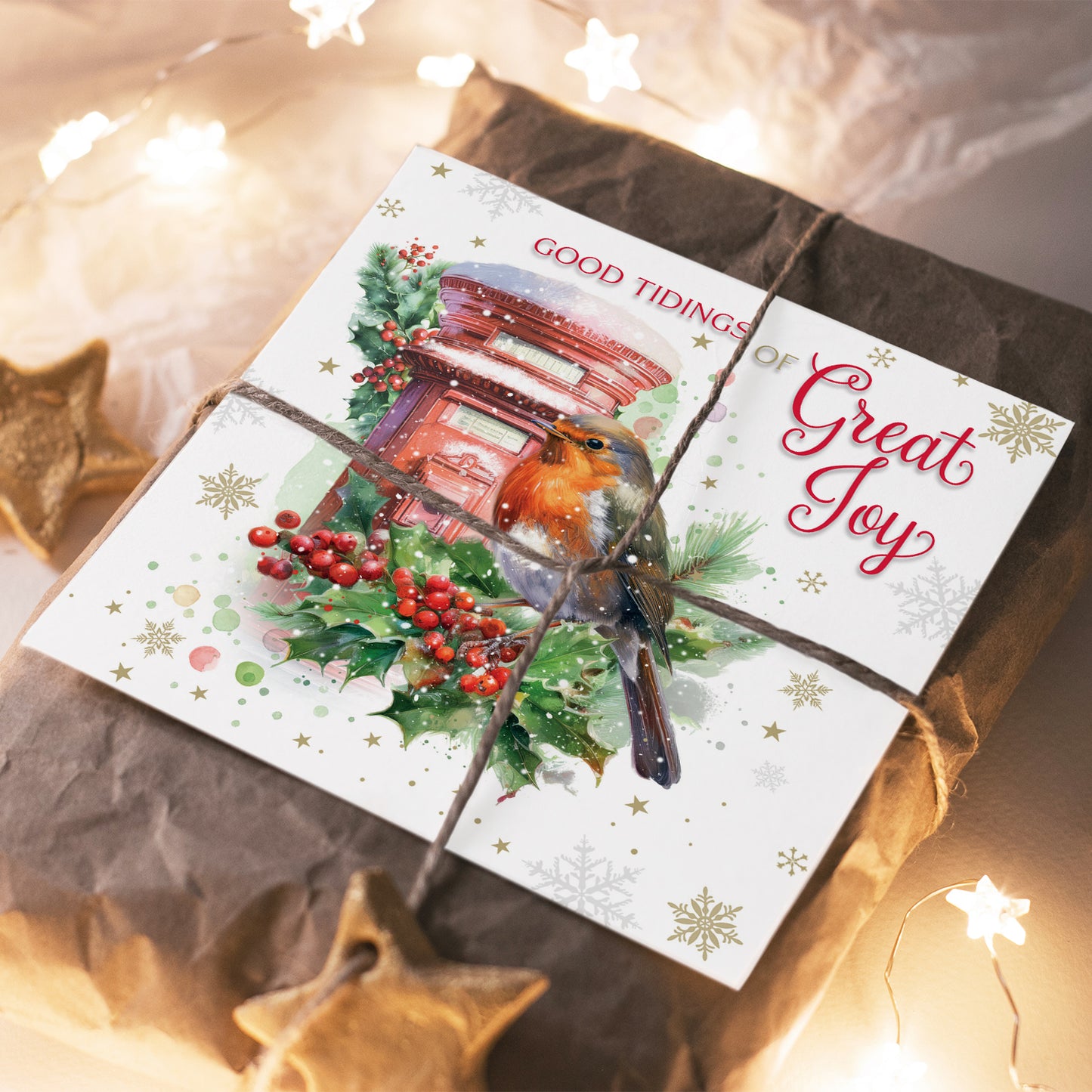 Compassion Christmas Card: Robin On Postbox (pack of 10) - The Christian Gift Company