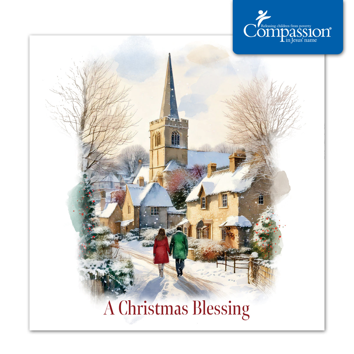 Compassion Christmas Card: Winter Walk (pack of 10) - The Christian Gift Company
