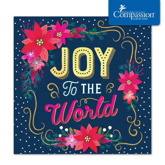 Compassion Christmas Card: Joy To The World (pack of 10) - The Christian Gift Company