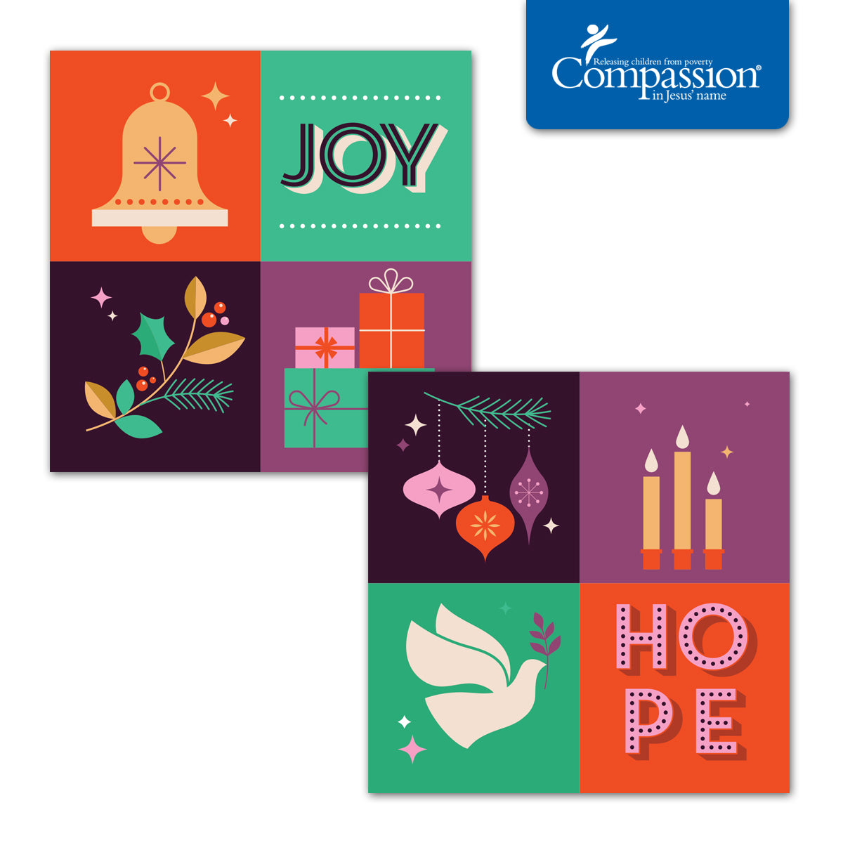 Compassion Christmas Cards: Hope/Joy (pack of 16) - The Christian Gift Company