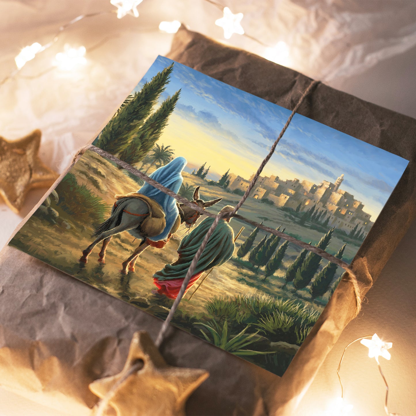 Compassion Christmas Card: Journey to Bethlehem (pack of 10) - The Christian Gift Company