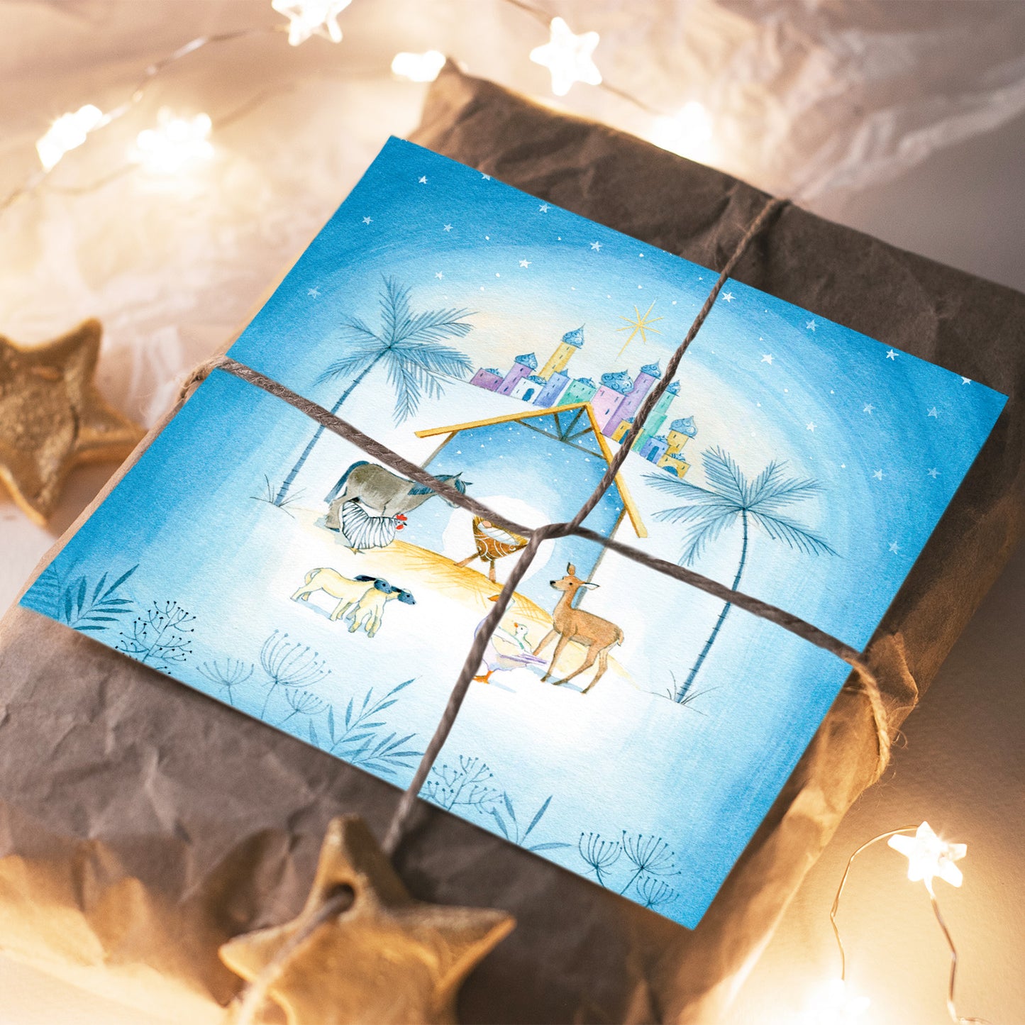 Compassion Christmas Card: Around the Manger (pack of 10) - The Christian Gift Company