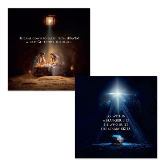 Christmas Card Box - He Came Down (16 cards) - The Christian Gift Company