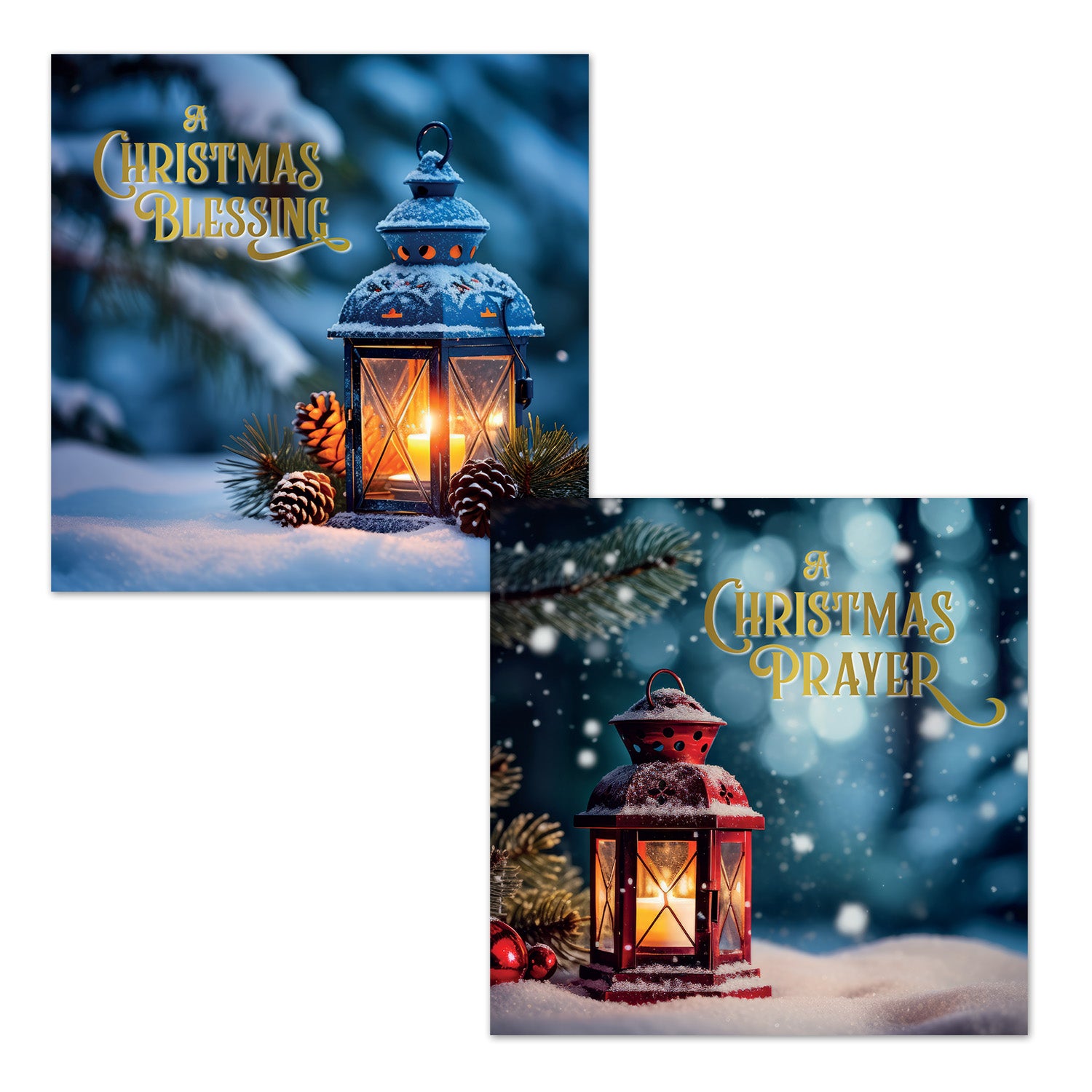 Christmas Card Box - Lanterns (16 cards) - The Christian Gift Company