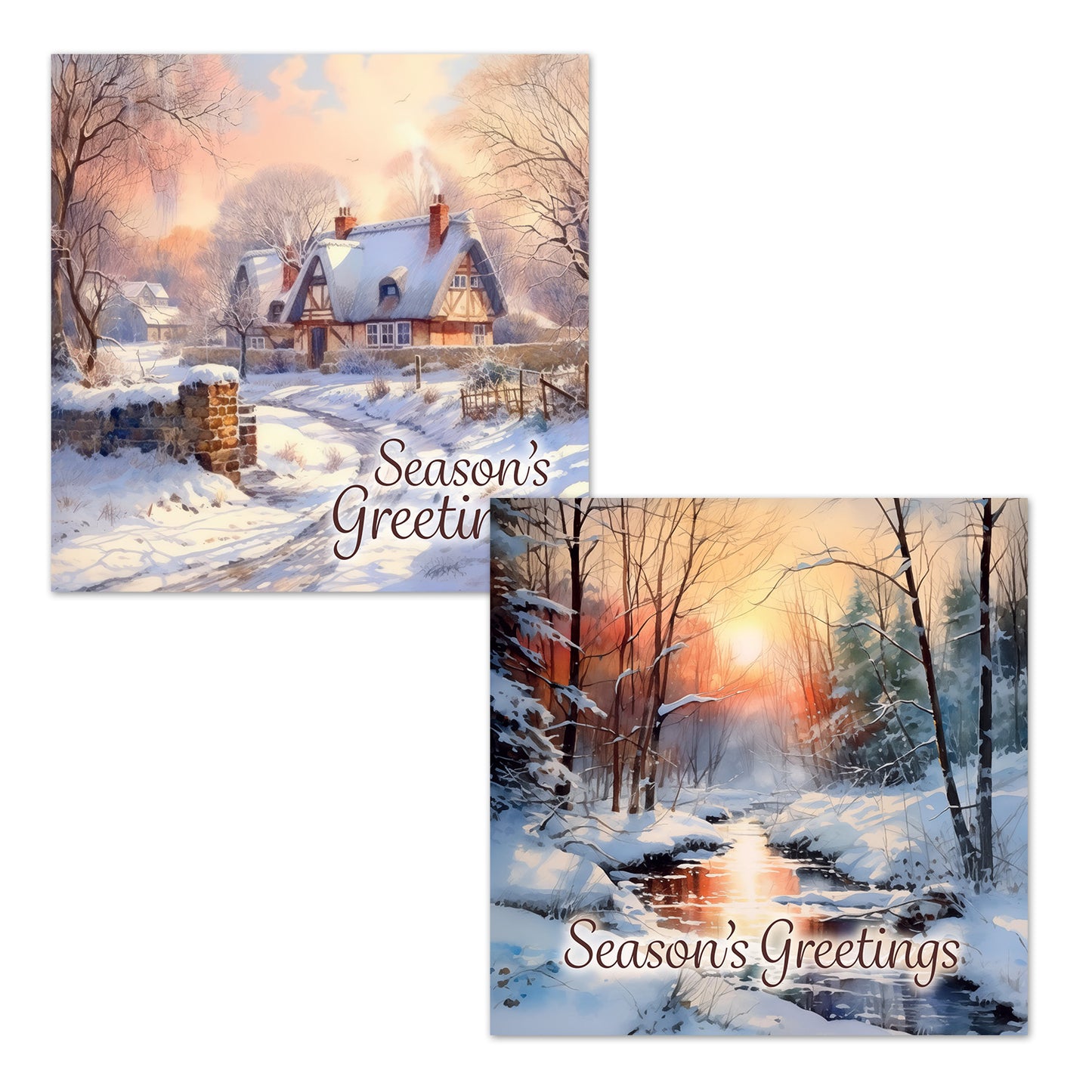 Christmas Card Box - Winter Scenes (16 cards) - The Christian Gift Company