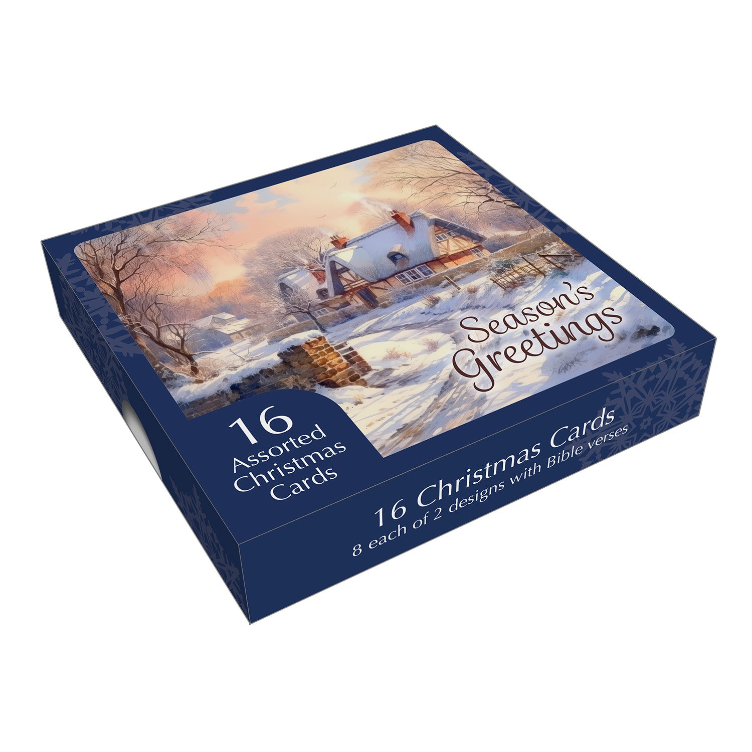 Christmas Card Box - Winter Scenes (16 cards) - The Christian Gift Company