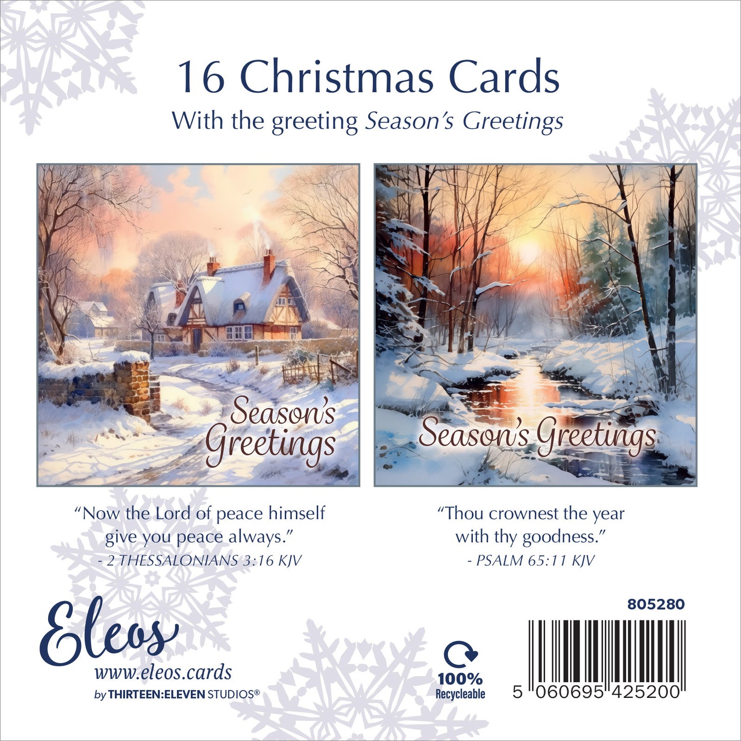Christmas Card Box - Winter Scenes (16 cards) - The Christian Gift Company