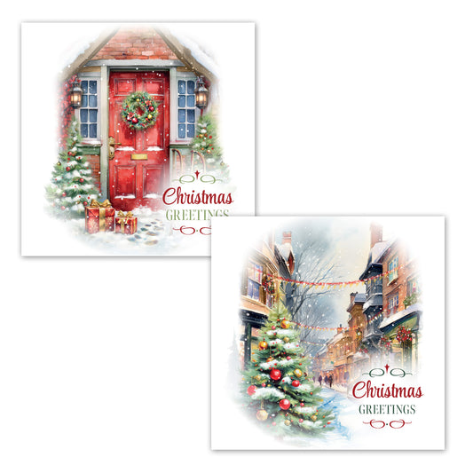 Christmas Card Box - Christmas Scenes (16 cards) - The Christian Gift Company
