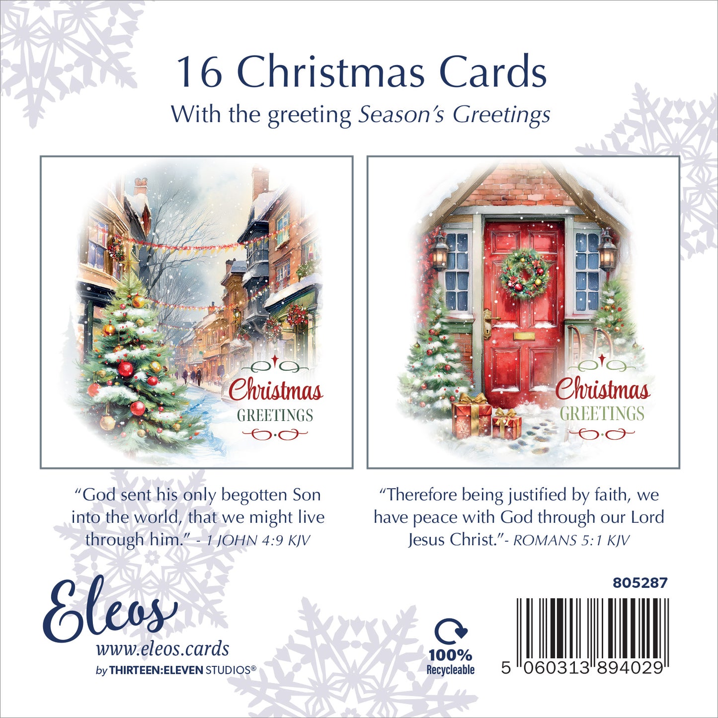 Christmas Card Box - Christmas Scenes (16 cards) - The Christian Gift Company