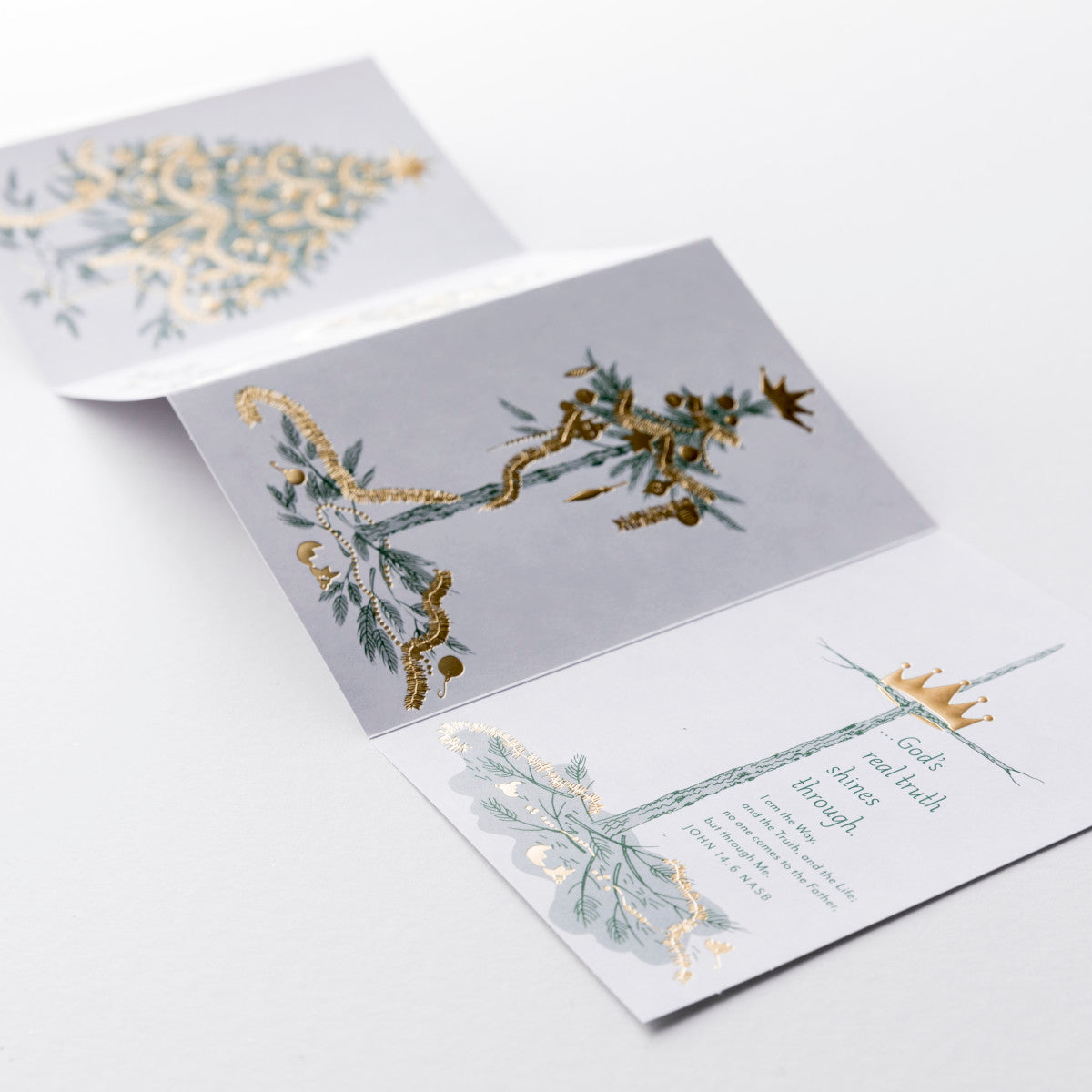 Special Edition 5-panel Christmas Cards - Tree to Cross (18 cards) - The Christian Gift Company