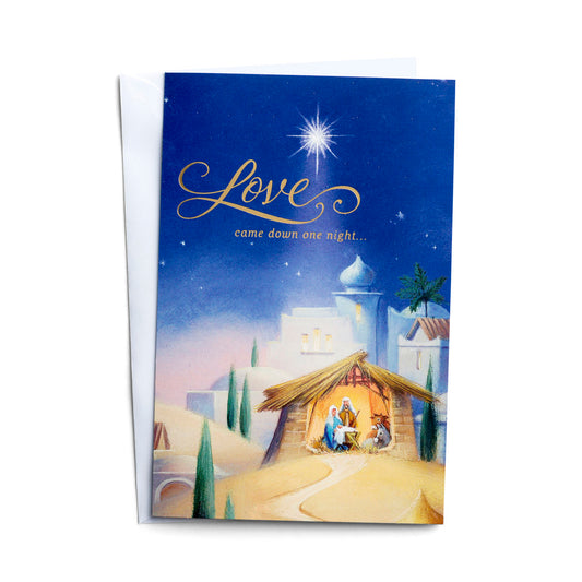 Christmas Cards - Love Came Down One Night (50 cards) - The Christian Gift Company