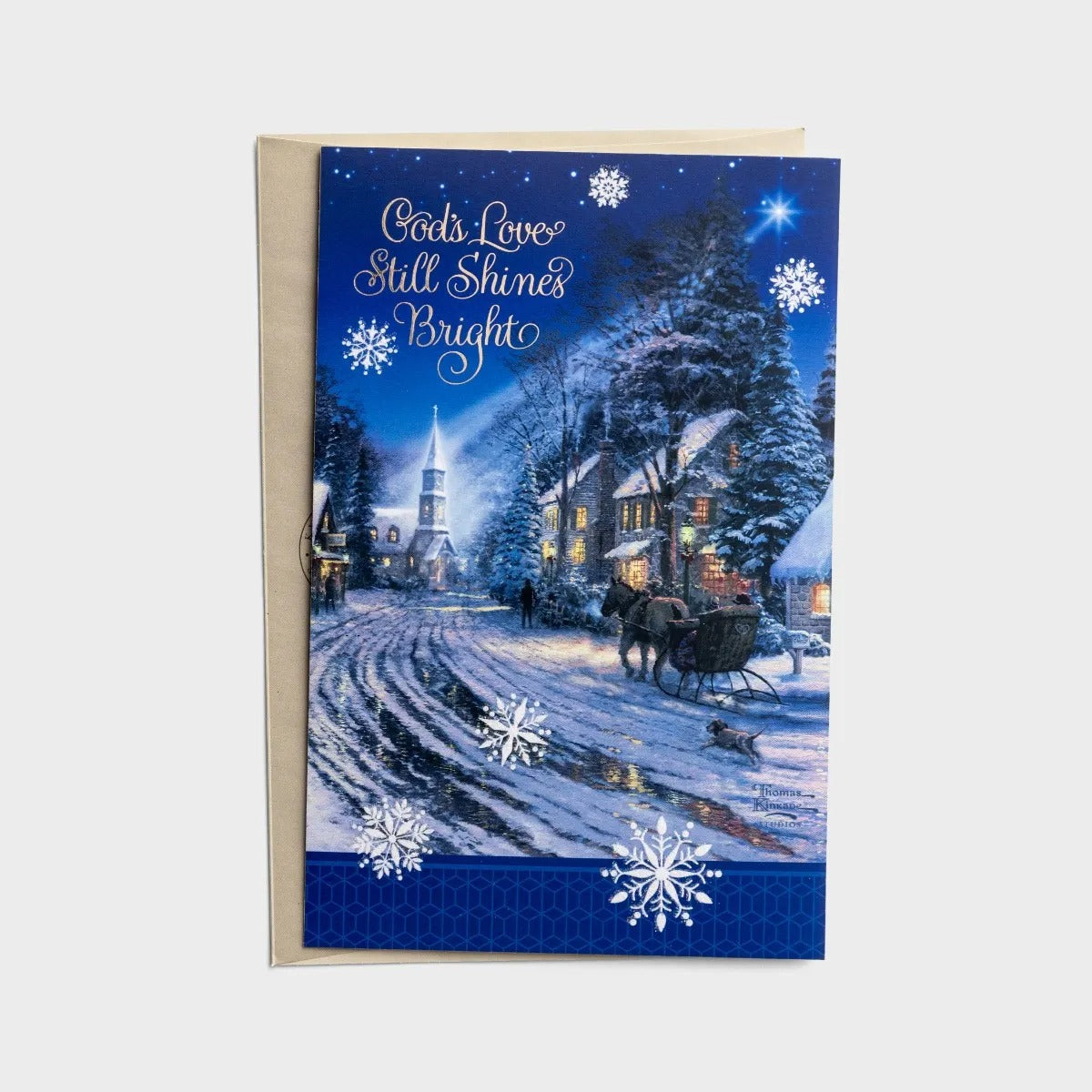 Thomas Kinkade Christmas Cards - God's Love Still Shines (18 cards) - The Christian Gift Company