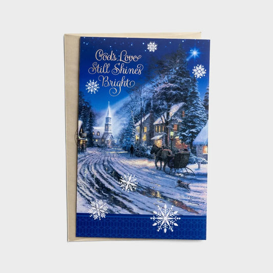 Thomas Kinkade Christmas Cards - God's Love Still Shines (18 cards) - The Christian Gift Company
