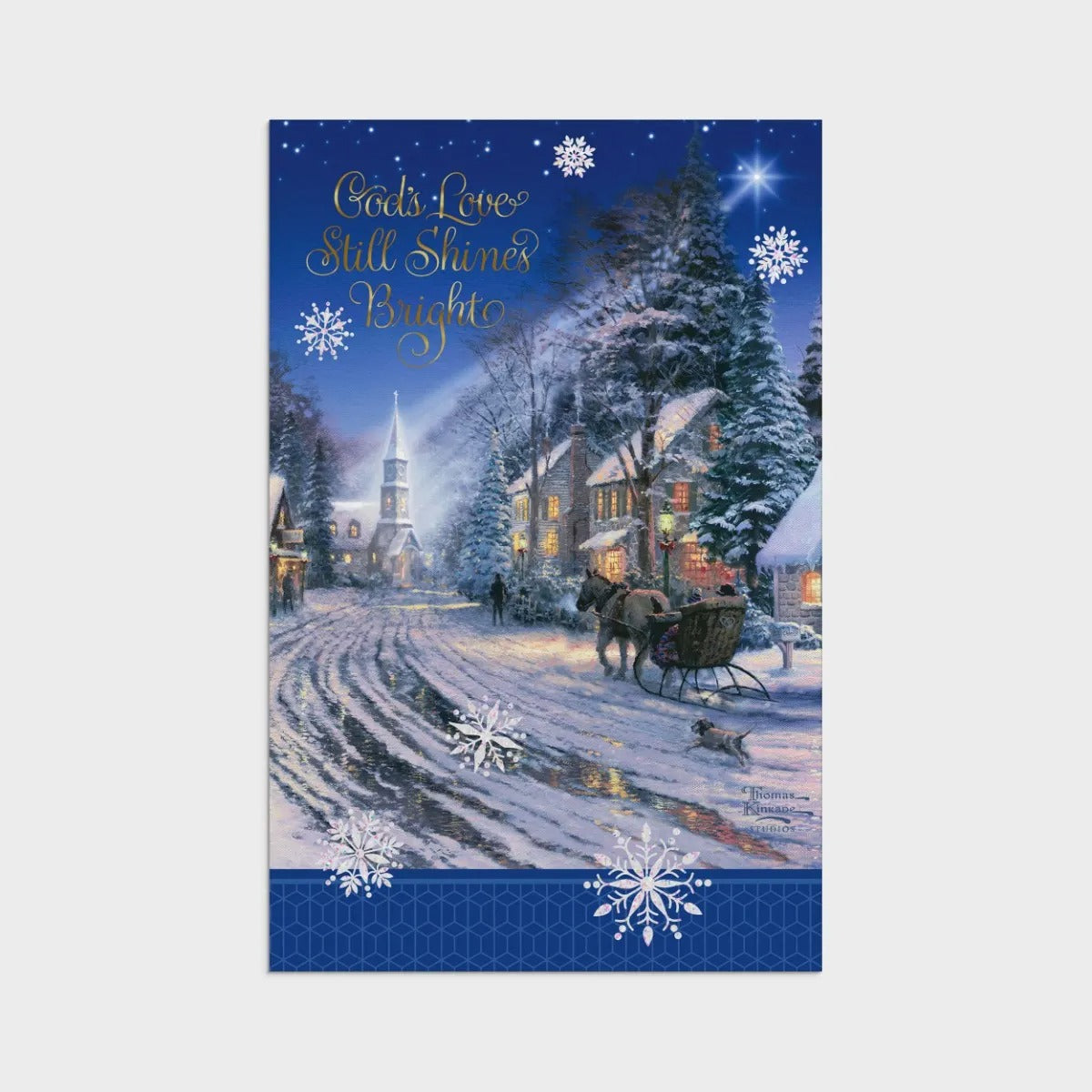 Thomas Kinkade Christmas Cards - God's Love Still Shines (18 cards) - The Christian Gift Company