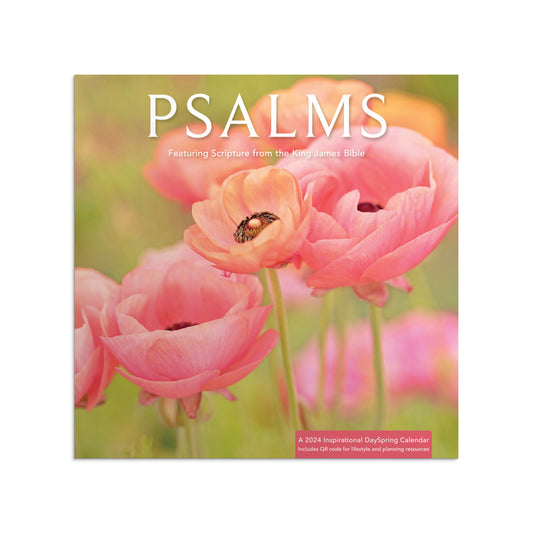 Psalms Pink Poppies 2024 Wall Calendar - The Christian Gift Company