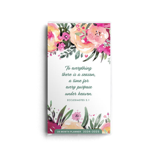 Ecclesiastes: A Time for Every Purpose - 2024-2025 Floral Pocket Calendar - The Christian Gift Company