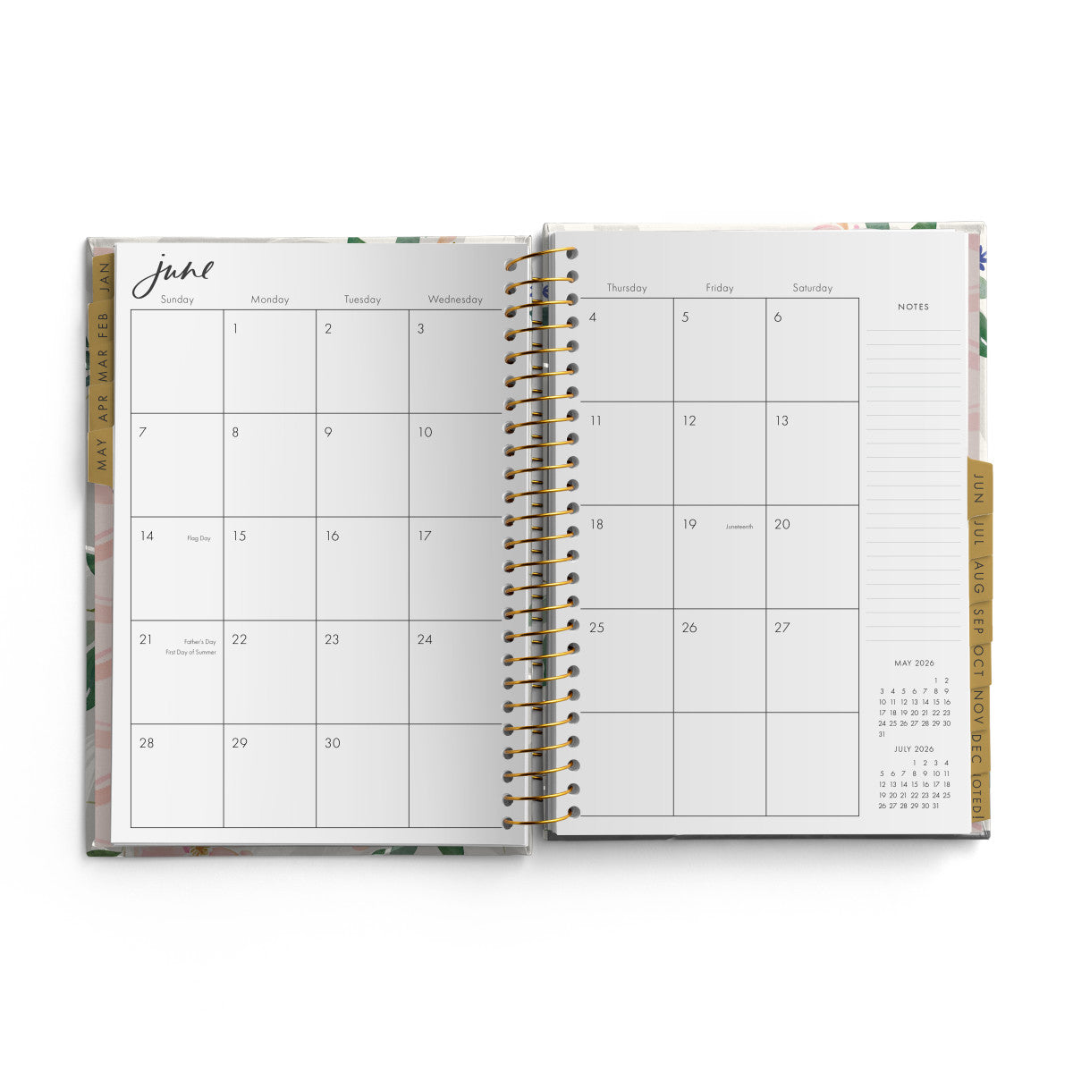 Grow In Grace Floral 12-Month Inspirational Planner - The Christian Gift Company