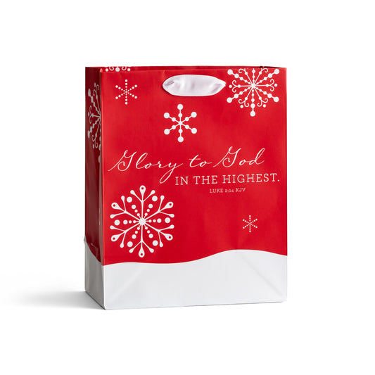 Glory To God - Medium Christmas Gift Bag - The Christian Gift Company