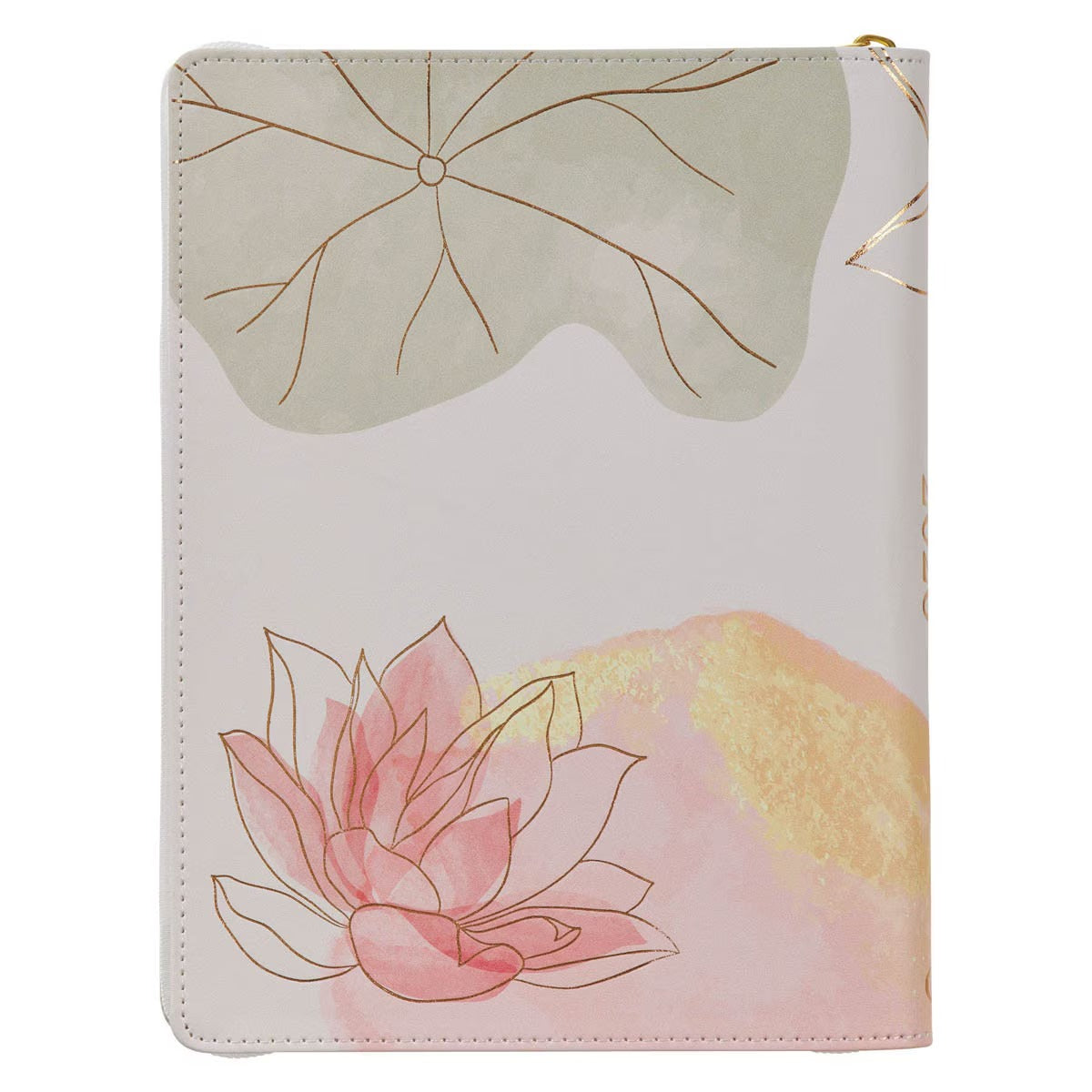 2026 Be Still Large Zippered Pink Faux Leather 18-month Planner for Women - The Christian Gift Company