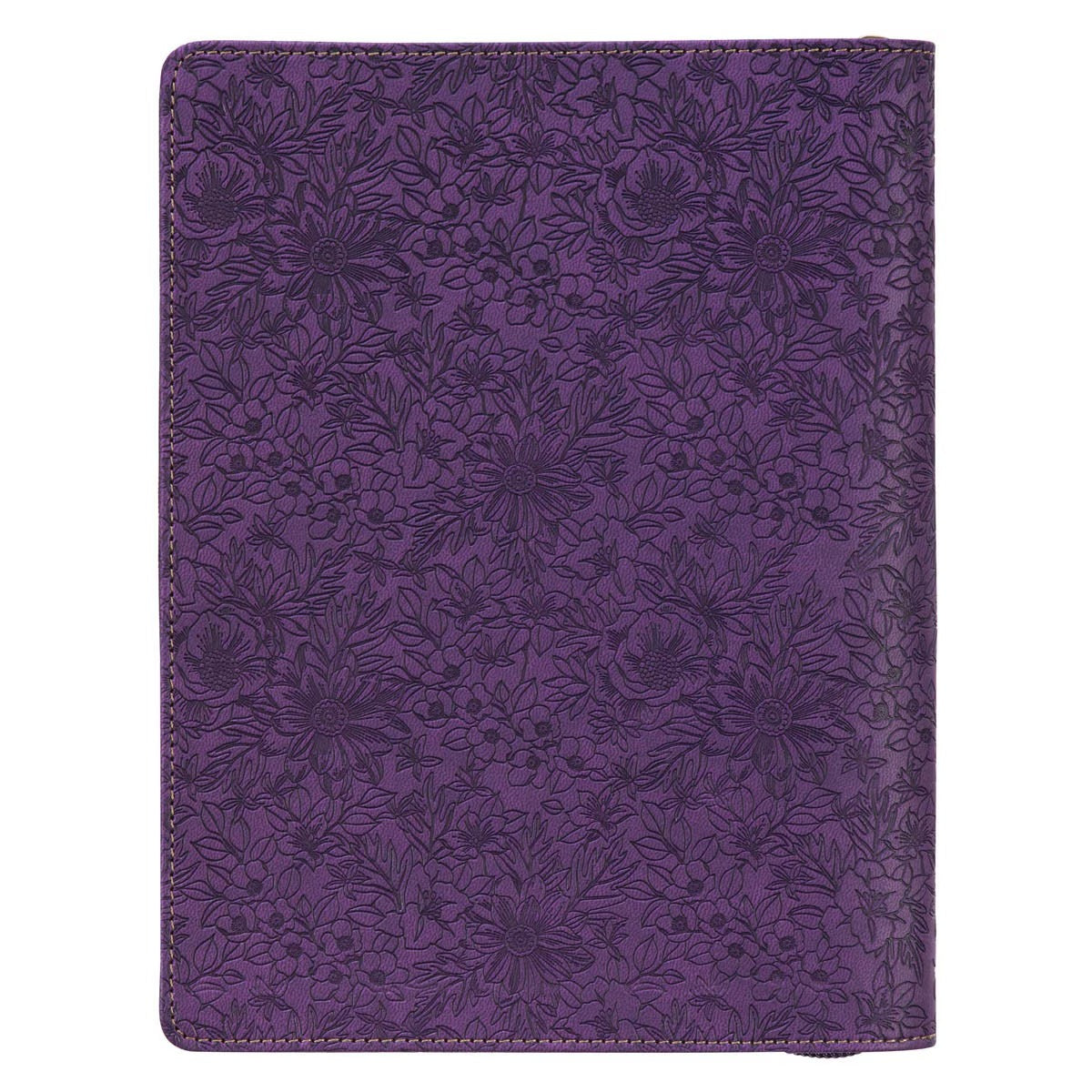 2026 I Know The Plans Large Zippered Purple Faux Leather 18-month Planner for Women - Jeremiah 29:11 - The Christian Gift Company