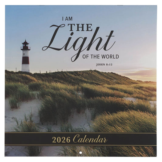 I am the Light of the World Large Wall Calendar - John 8:12 - The Christian Gift Company
