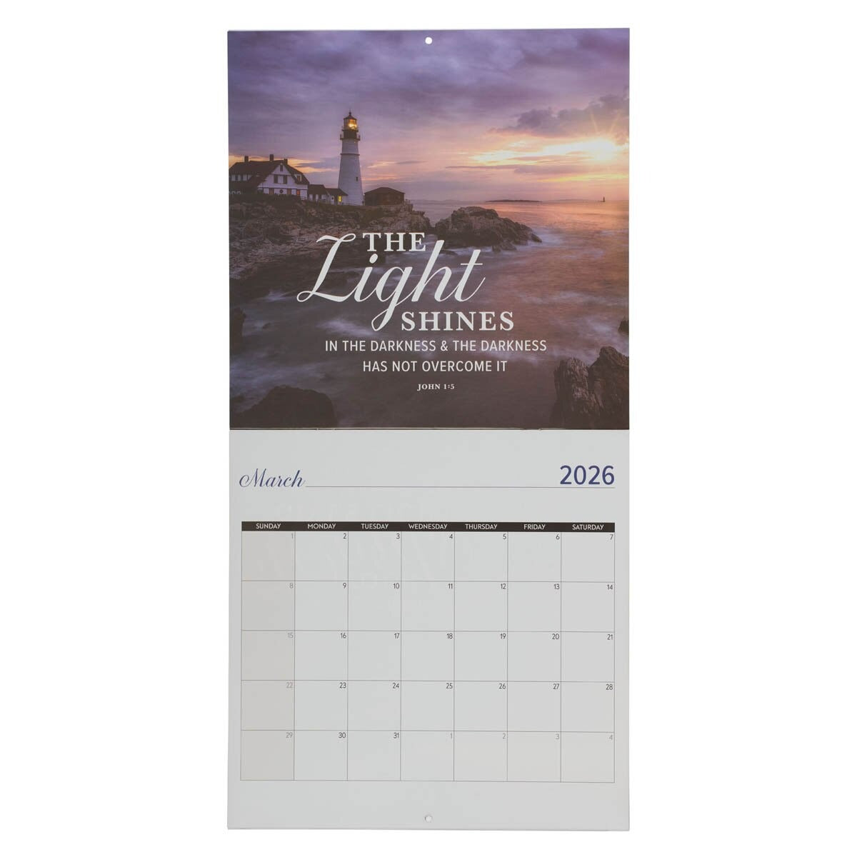 I am the Light of the World Large Wall Calendar - John 8:12 - The Christian Gift Company