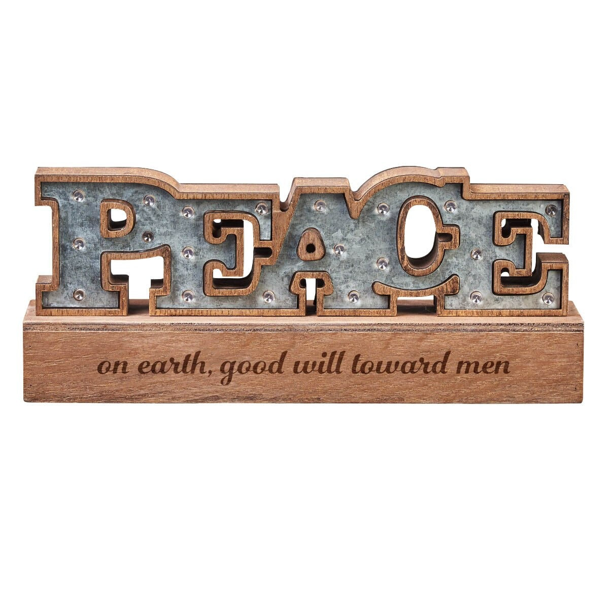 PEACE Tabletop Lighted Sign - The Christian Gift Company