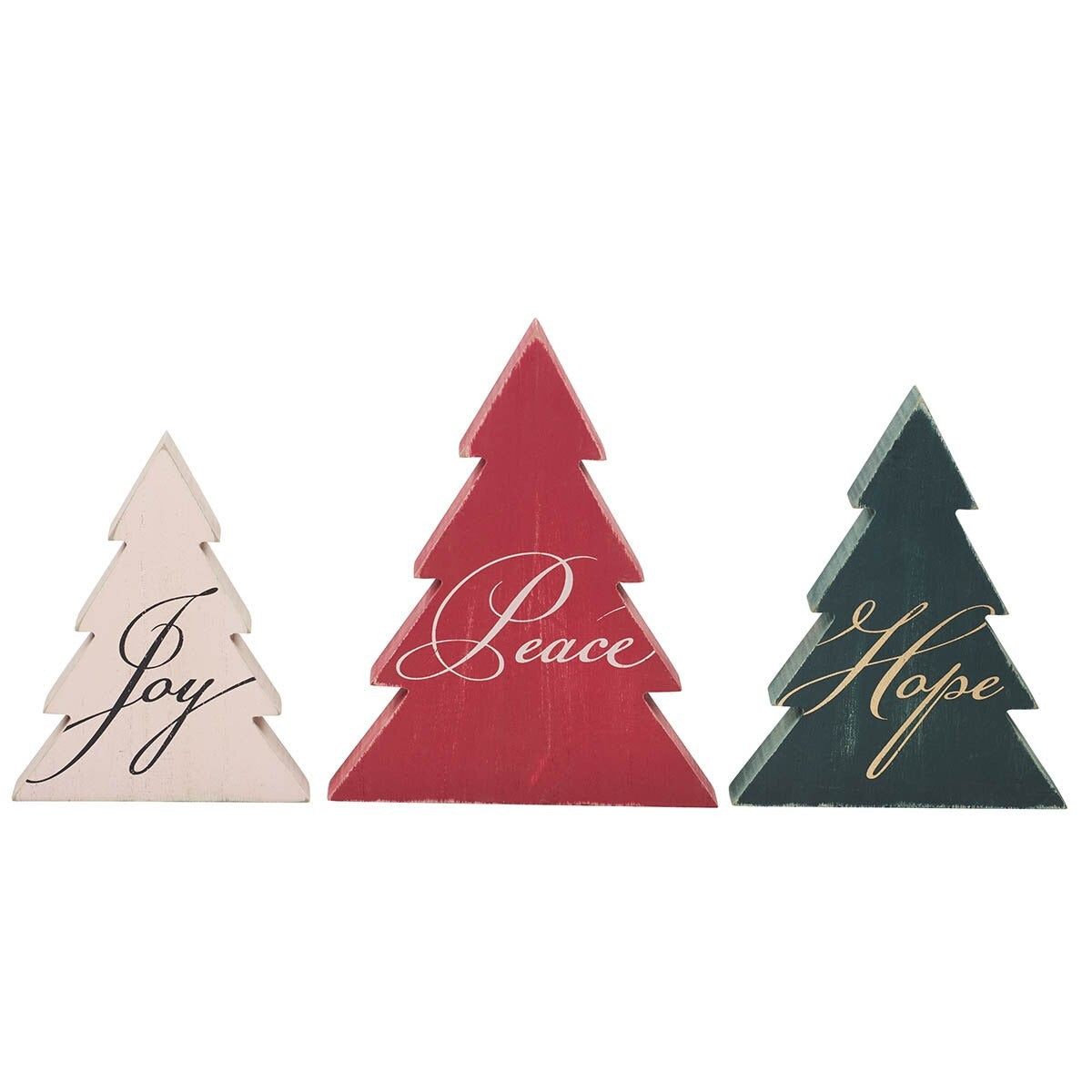 Joy, Peace, Hope Wooden Table Décor Set - The Christian Gift Company