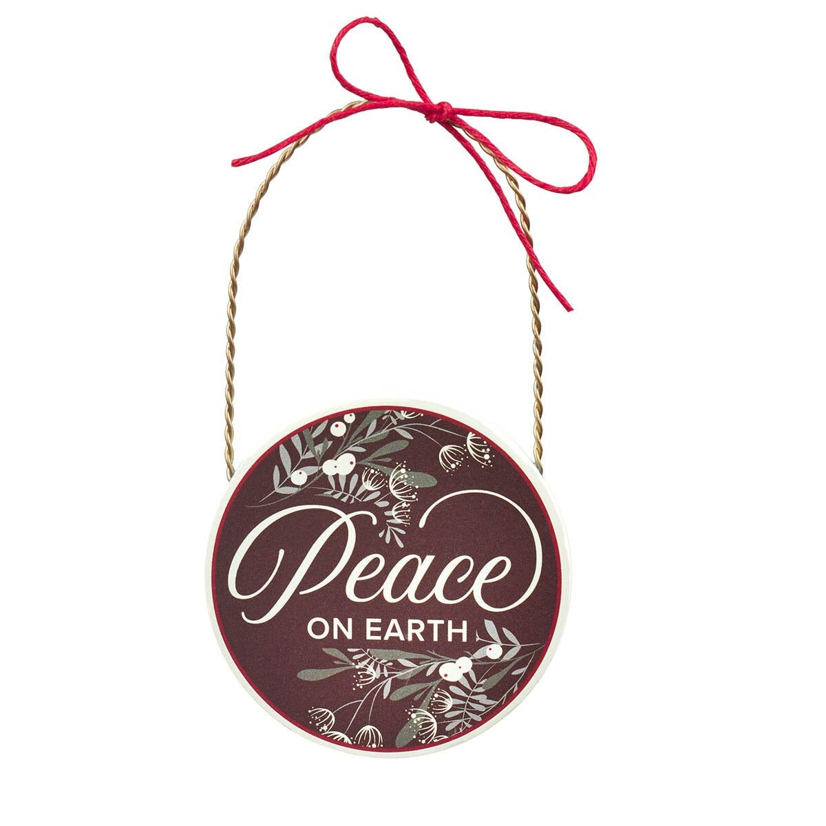 Peace on Earth Round Resin Ornament - The Christian Gift Company
