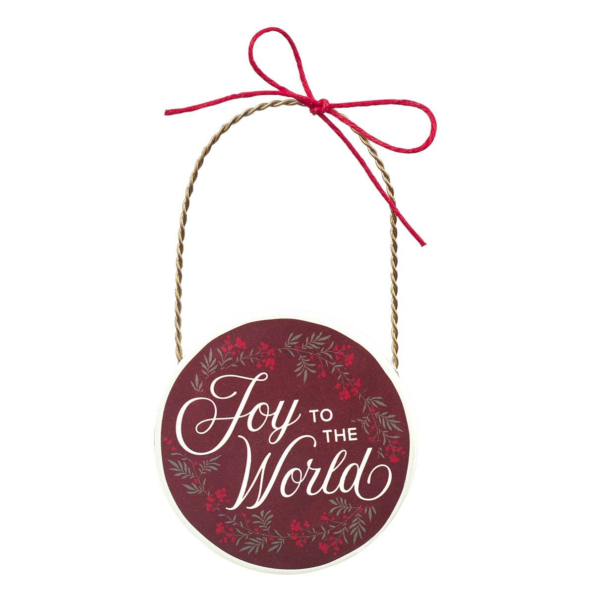 Joy to World Round Resin Ornament - The Christian Gift Company