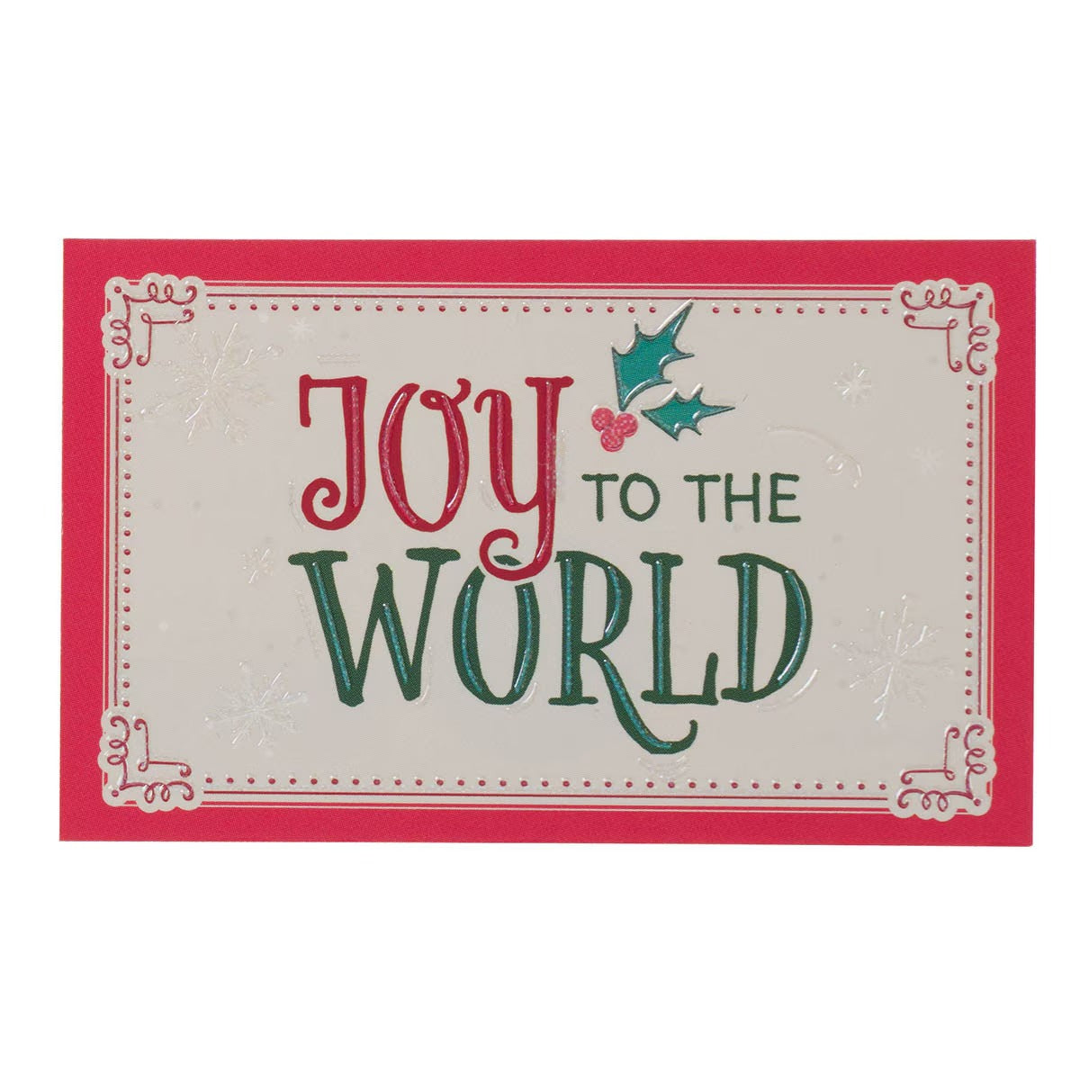Joy to the World Vintage Holly Pass-Around Card Set - pack of 25 - The Christian Gift Company