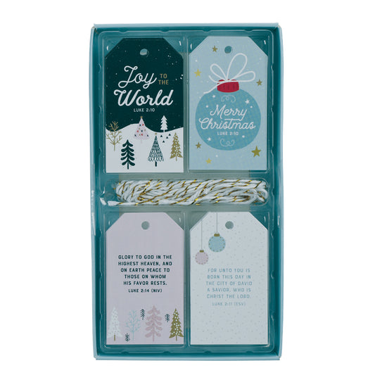 Joy to the World Christmas Gift Tag Set - 16 tags - The Christian Gift Company