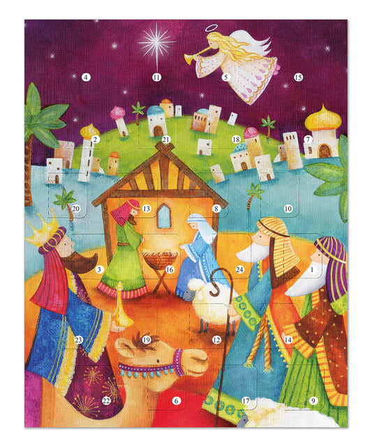 Cute Nativity Scene Christmas Story Advent Calendar - The Christian Gift Company