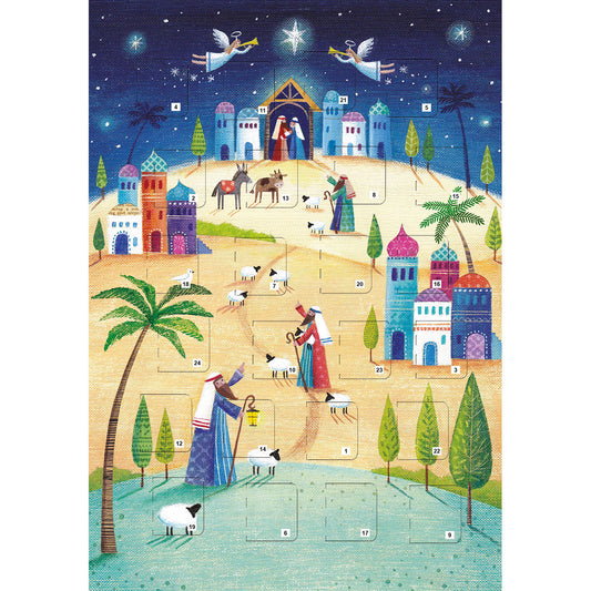 Journey To Bethlehem Christmas Story Advent Calendar Card - The Christian Gift Company