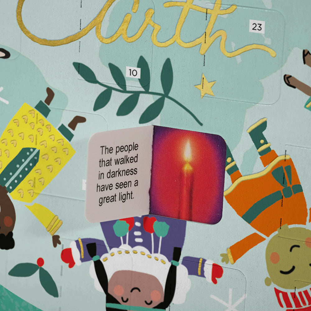 Children Christmas Story Square Advent Calendar Card - The Christian Gift Company