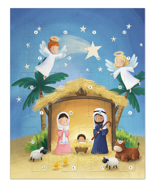 Cute Nativity Christmas Story Advent Calendar - The Christian Gift Company