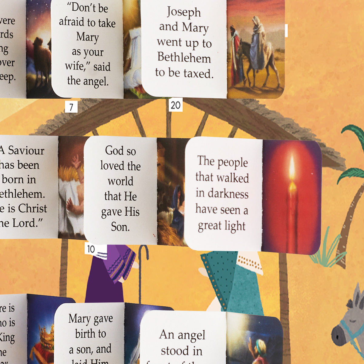 Christmas Story Square Advent Calendar Card - A Saviour Is Born - The Christian Gift Company
