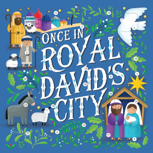 Christmas Story Square Advent Calendar - Once In Royal - The Christian Gift Company