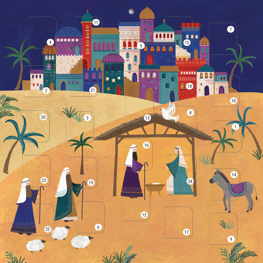 Christmas Story Square Advent Calendar - A Saviour Is Born - The Christian Gift Company