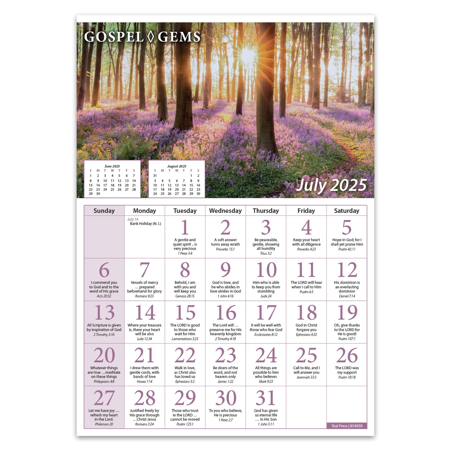 2025 Verse-a-Day Wall Calendar: Gospel Gems - pack of 25 - The Christian Gift Company
