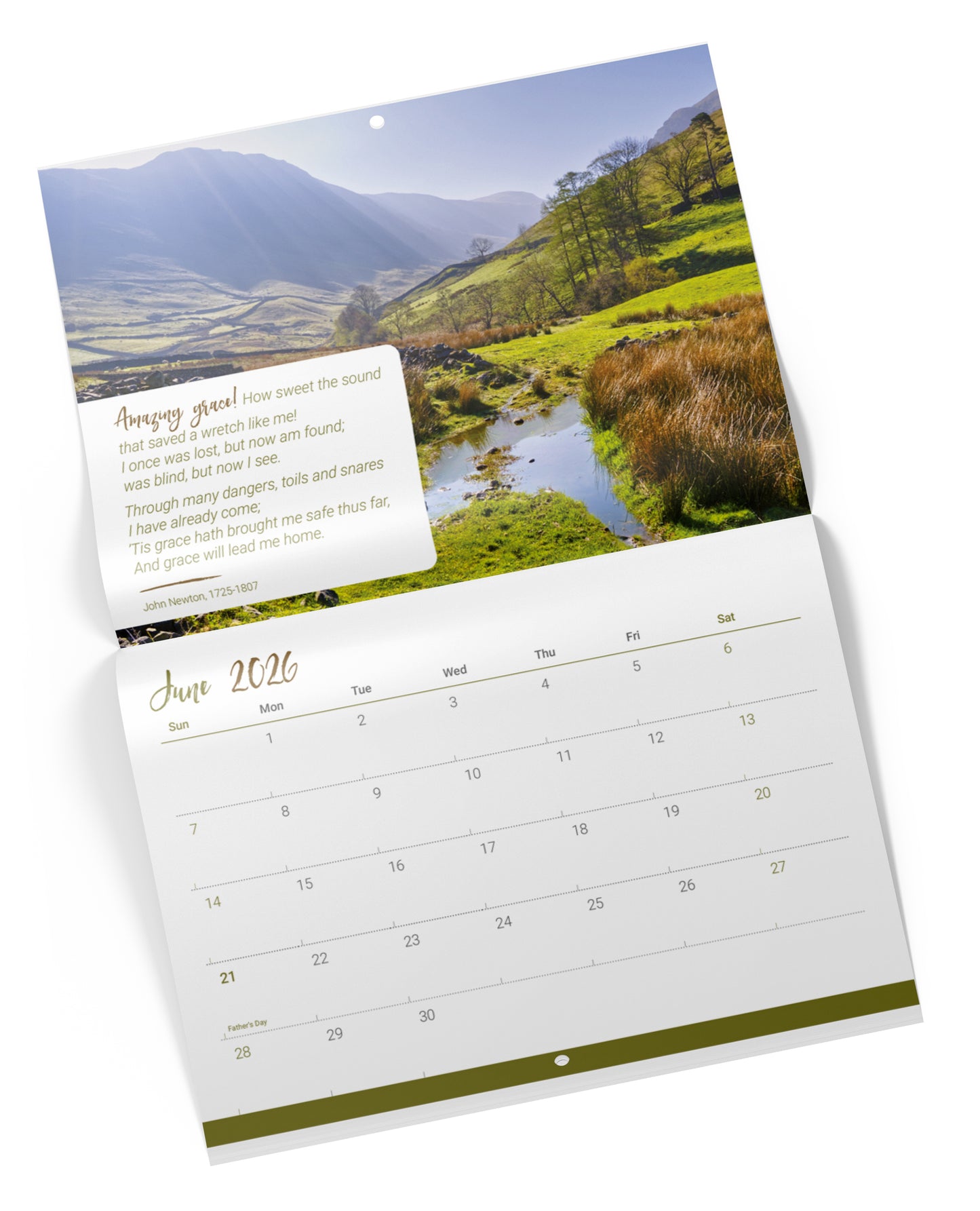 Favourite Hymns Mini Wall Calendar 2026 - The Christian Gift Company