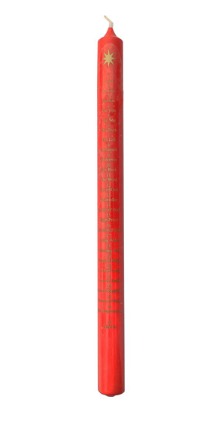 Red Advent Candle - Names Of Jesus & Star - The Christian Gift Company